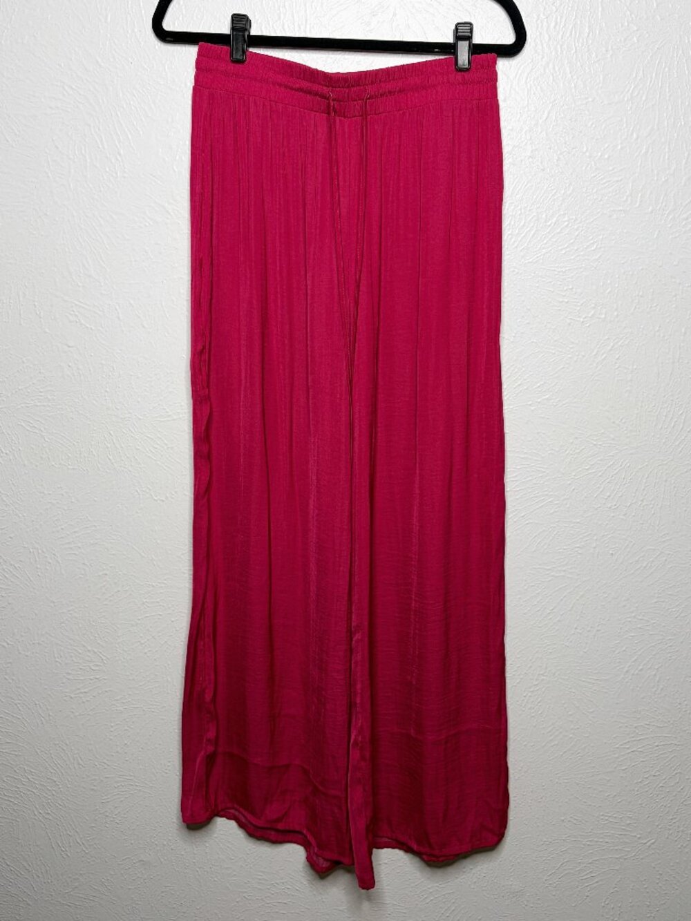 Joie Hot Pink Satin Draw String Pants Women's Size M